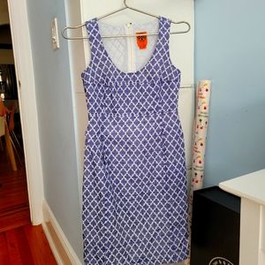 Tory Burch Geometric print sz 2 pencil dress lined